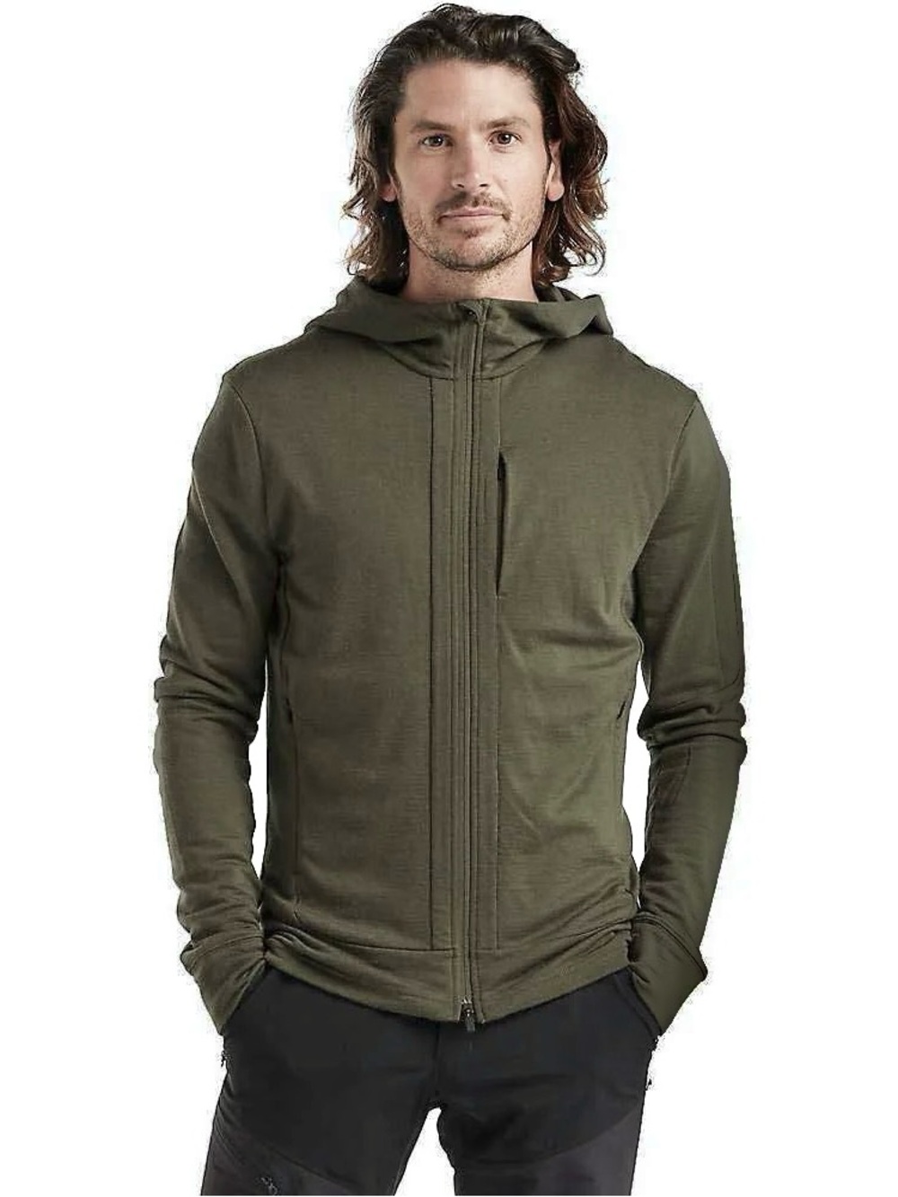 Icebreaker Quantum III Merino Full-Zip Hooded Jacket Mens Medium